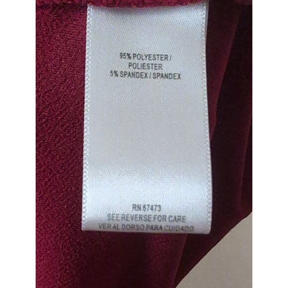 Gabby sky red ruffle sleeve plain simple red dress 12 - Picture 7 of 7